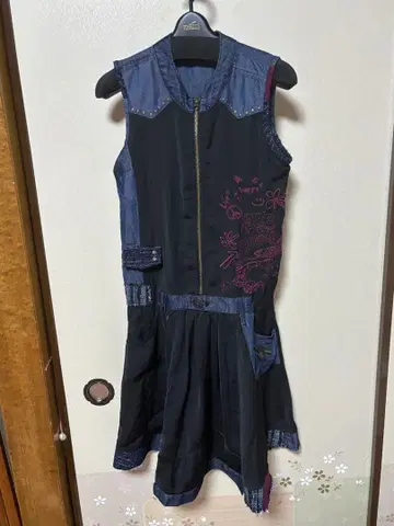 Desigual 데님 절개 슬리브리스 원피스 38