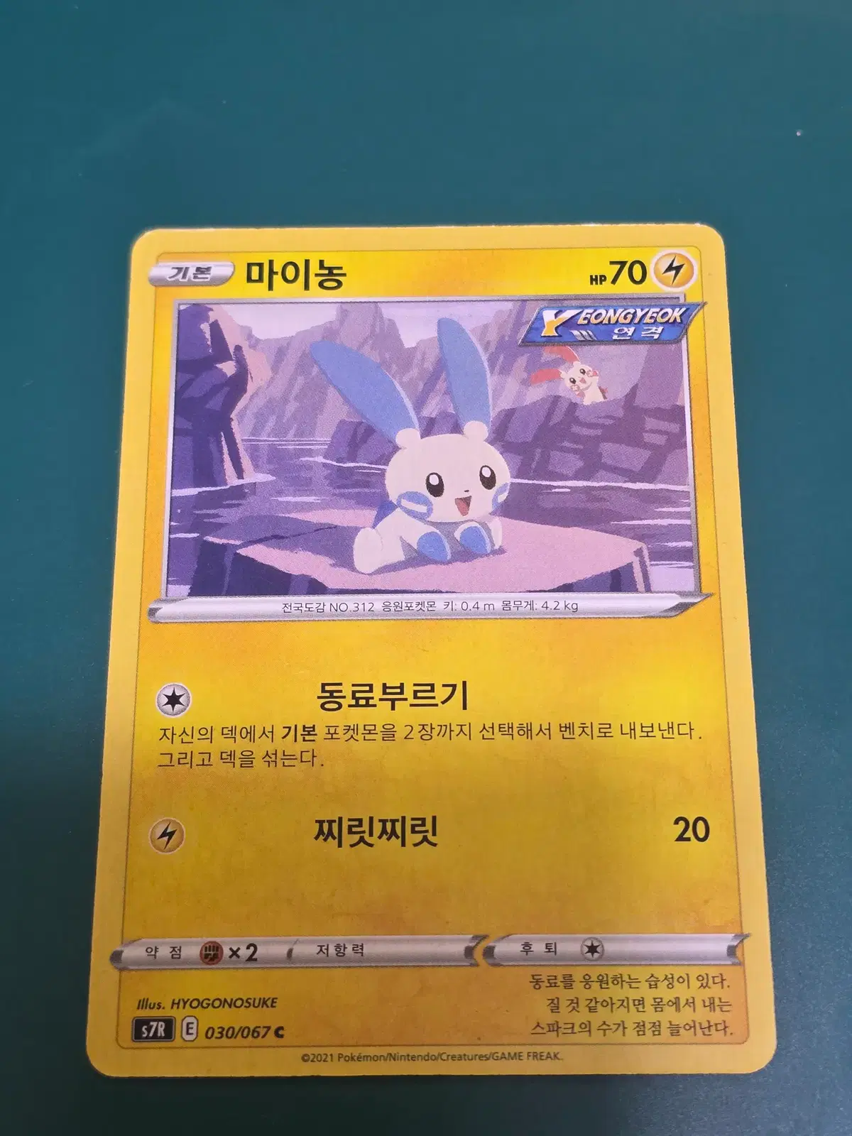 마이농 플러시 030 067 s7r 포켓몬카드