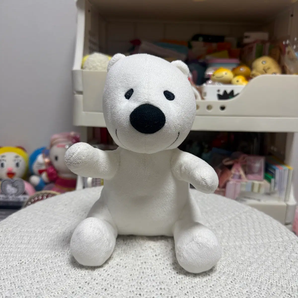 고전 빈티지 일본 히타치 에어컨의 마스코트 캐릭터 북극곰 시로쿠마쿤 인형