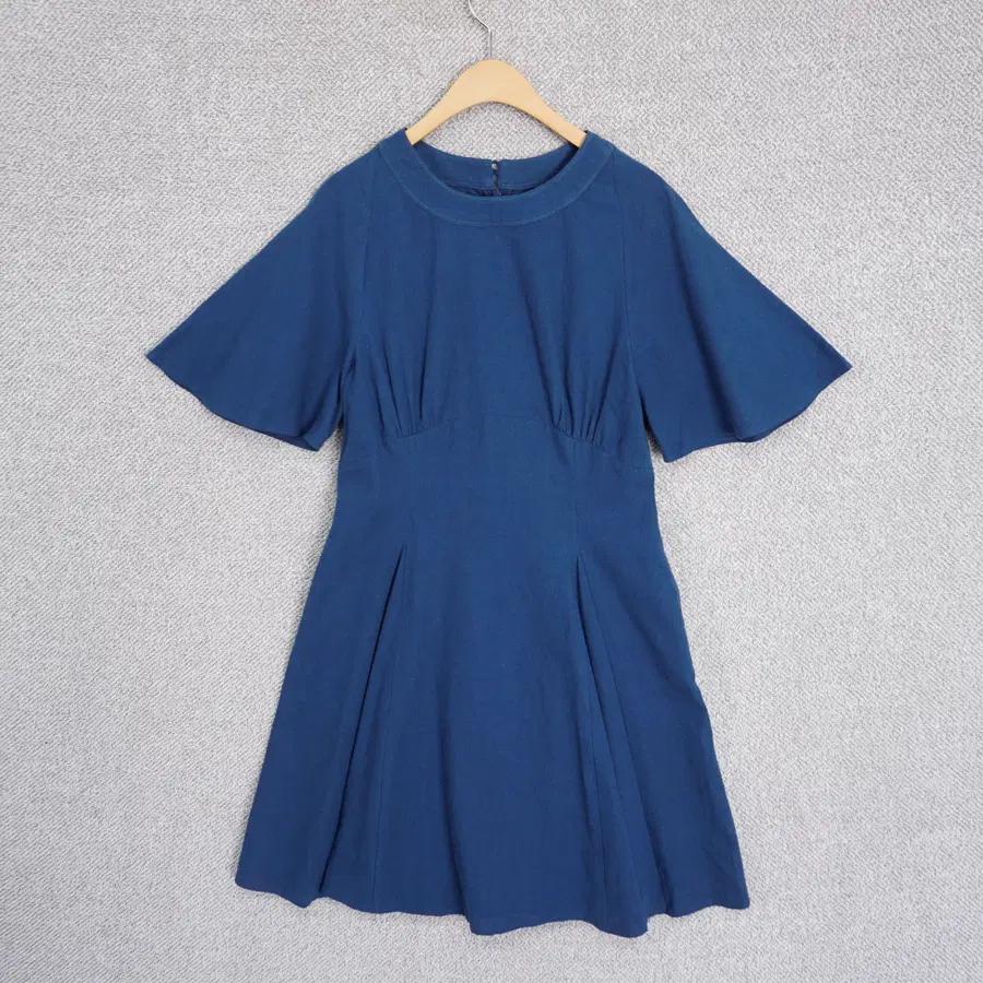 시슬리 여성 컬러 린넨 넉넉소매 미니 원피스 42size