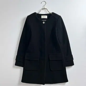로얄 파티 비쥬 노카라 롱 코트 블랙 S