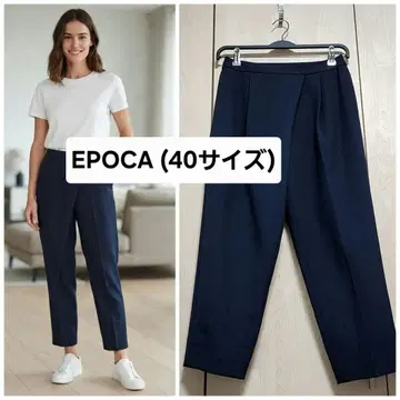 새상품급 EPOCA 랩 스타일 테이퍼드 팬츠 네이비 40 에포카 L 사이즈
