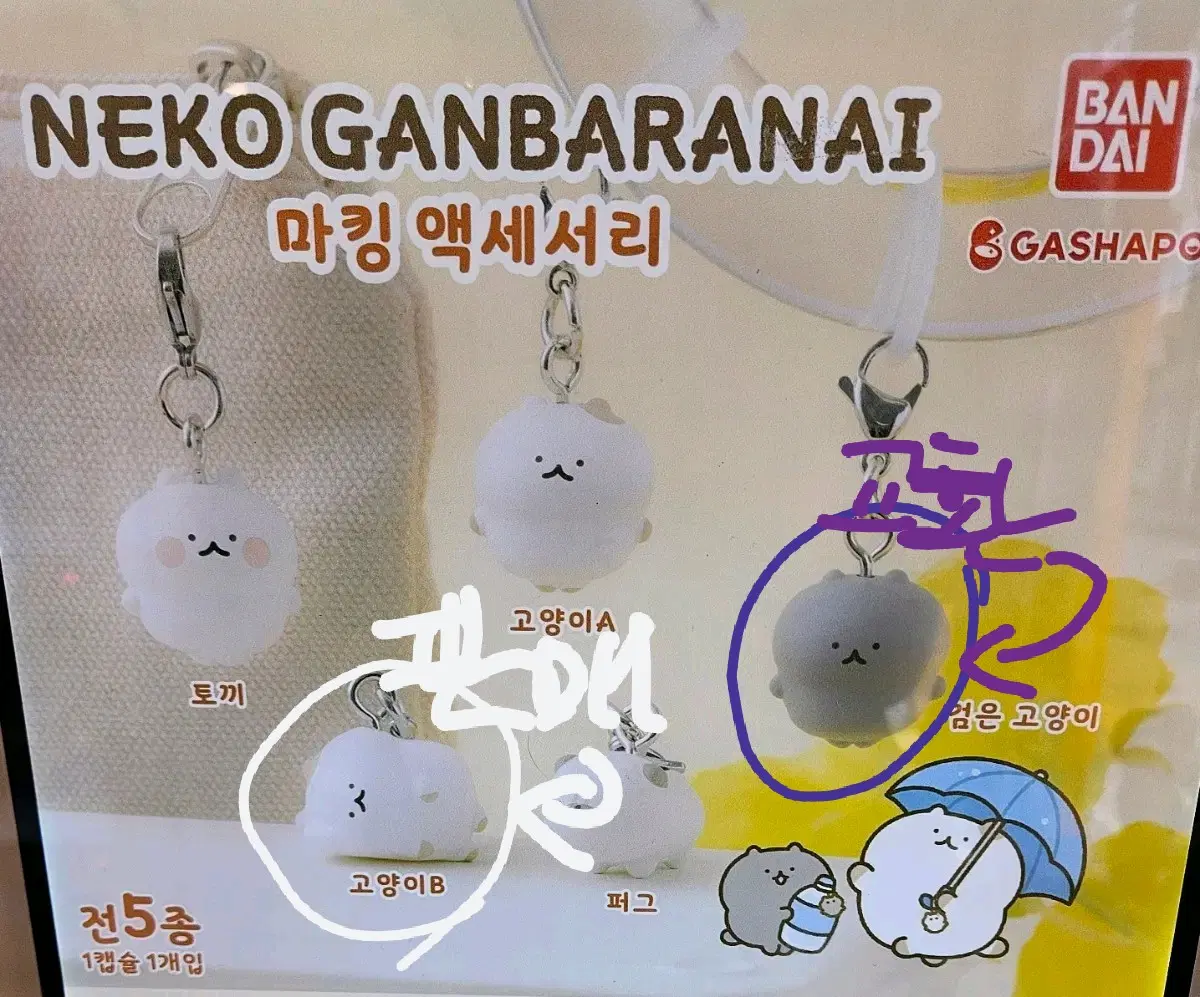 (교환/판매)네코 간바라나이 고양이는 노력하지 않는다 가챠 고양이 B 팝니다!