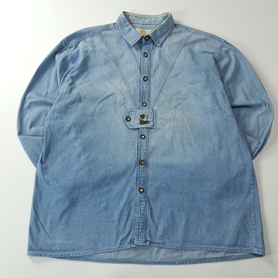 CA788 3XL 아우뮐레 80s 독일판 바바리안 데님 셔츠 남방