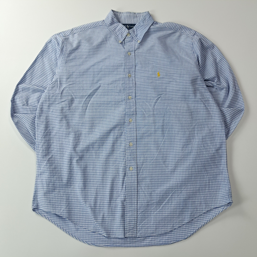 CA791 XL 폴로 00s 스카이블루 마이크로체크 셔츠 남방
