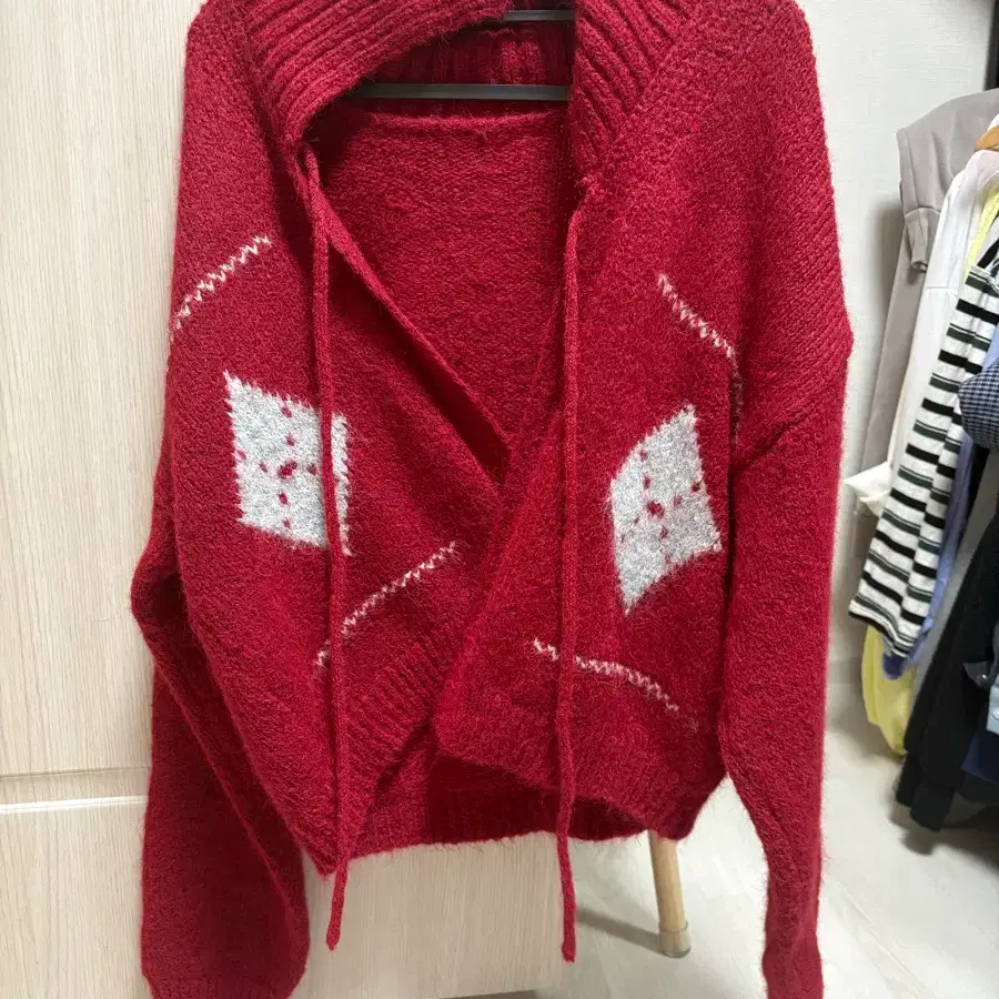 아가일패턴 가디건(보관만)