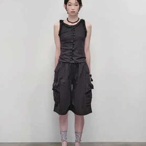 타입서비스 Textured Strap Pants [Black]