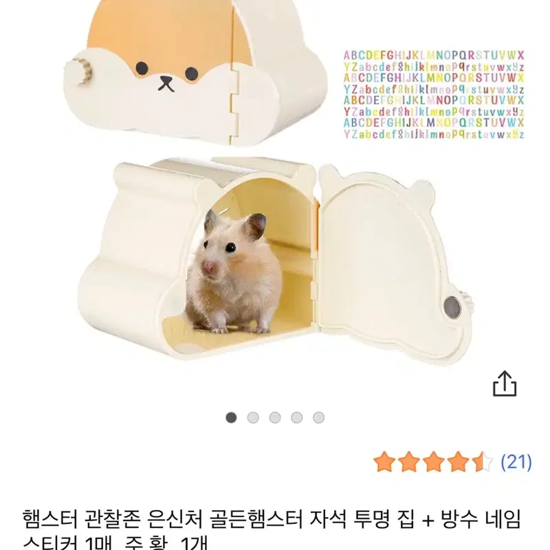 햄스터 관찰존+은신처+디깅박스 판매해요