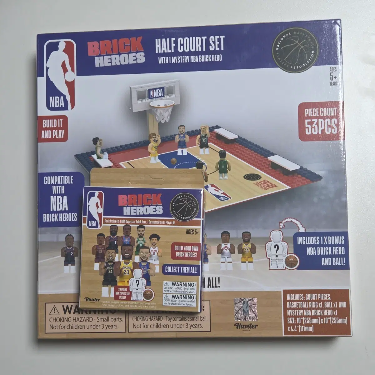 브릭 히어로즈 NBA 하프 코트 세트 + 피규어 일괄