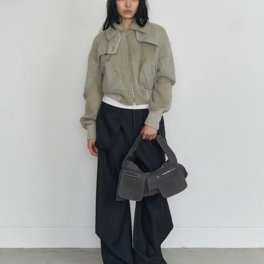 오들리워크샵 Charcoal Denim Trouser Bag