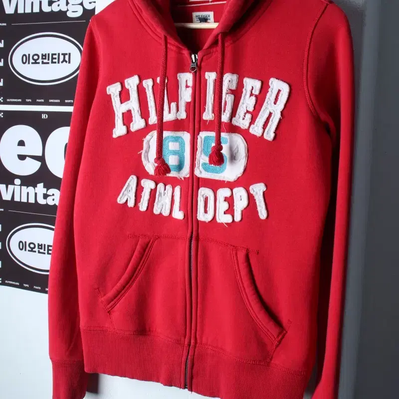 W(L-XL) 타미힐피거 후드집업 Y2K 유행 빅로고 기모-H37372