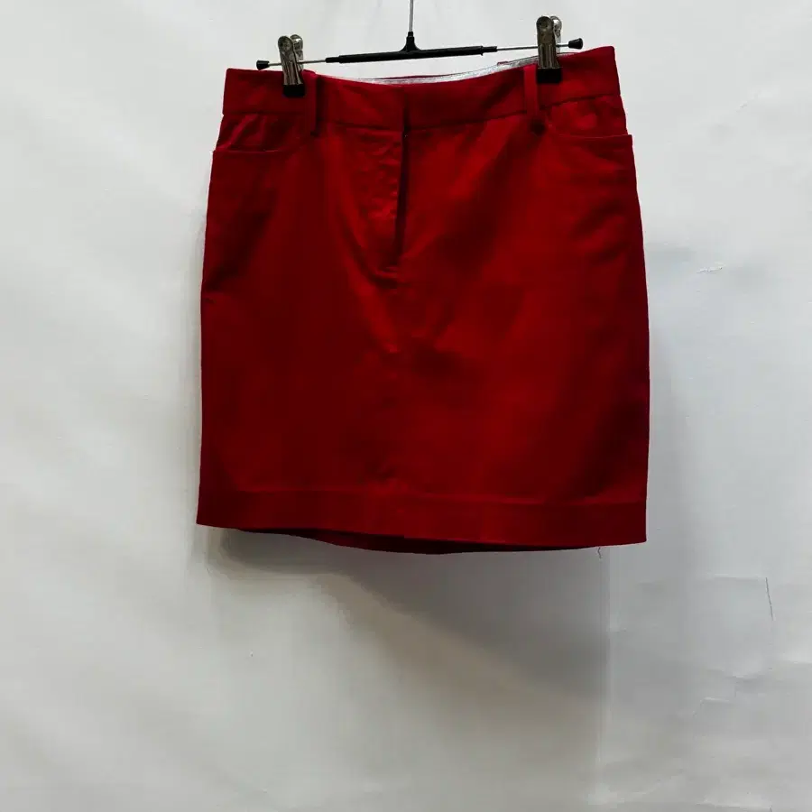 타미 면치마 6사이즈 레드 여성 미니 스커트 캐주얼 치마