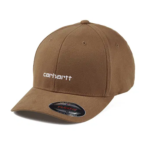 [새상품] 칼하트WIP 모자 스크립트 캡 (I026309) BROWN/WHITE (M)