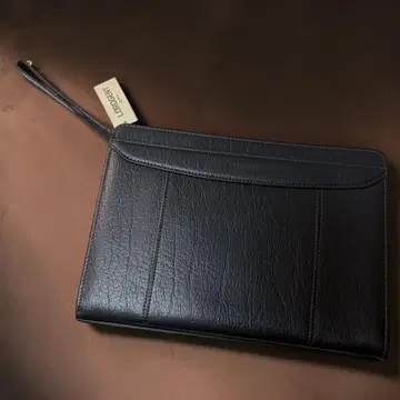 LORDGENT 마루엠 천연 가죽 세컨드 백 클러치백 블랙 일본제