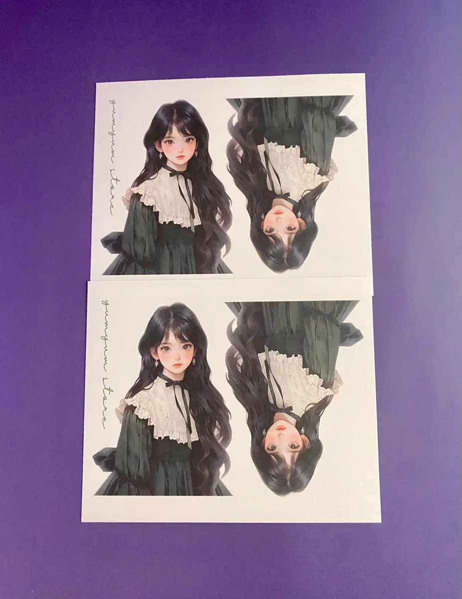 [다꾸처분] 윰윰 감성 소녀 모조지 2장