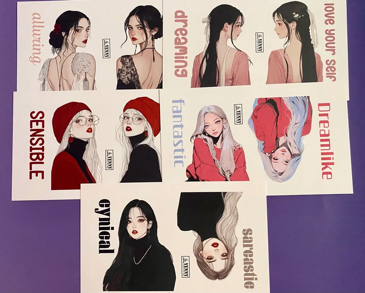 [인물] 옌니 가을 감성 인물 모조지 5종