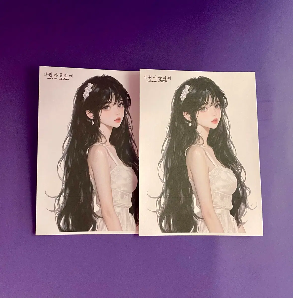 [인스] 낙원아뜰리에 인물 스티커 (긴머리 소녀)