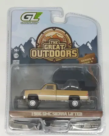 GREENLIGHT The Great Outdoors Series 4 1986 GMC SIERRA LIFTED 38080B