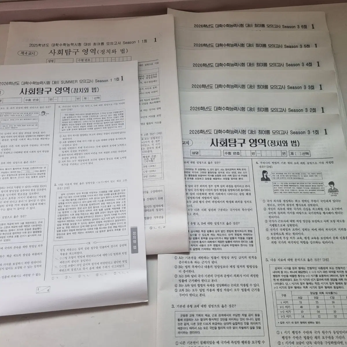 정법 정치와 법 최여름 실모 실전모의고사 수능대비