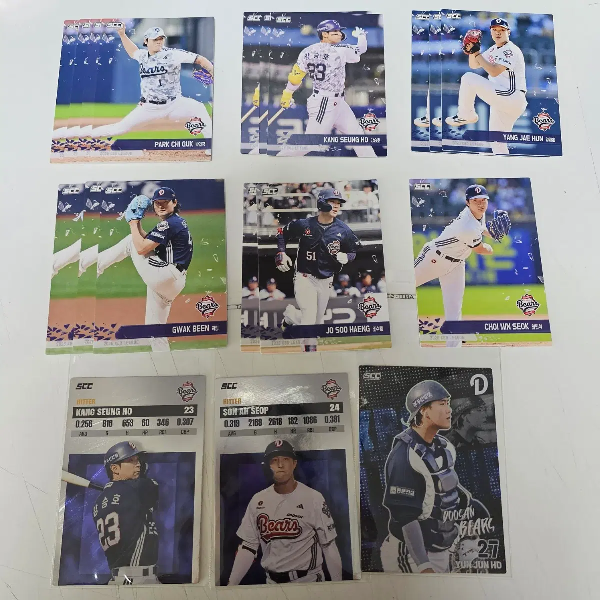 2026 kbo 플러스 두산 카드 일괄 판매 윤준호 강승호 손아섭