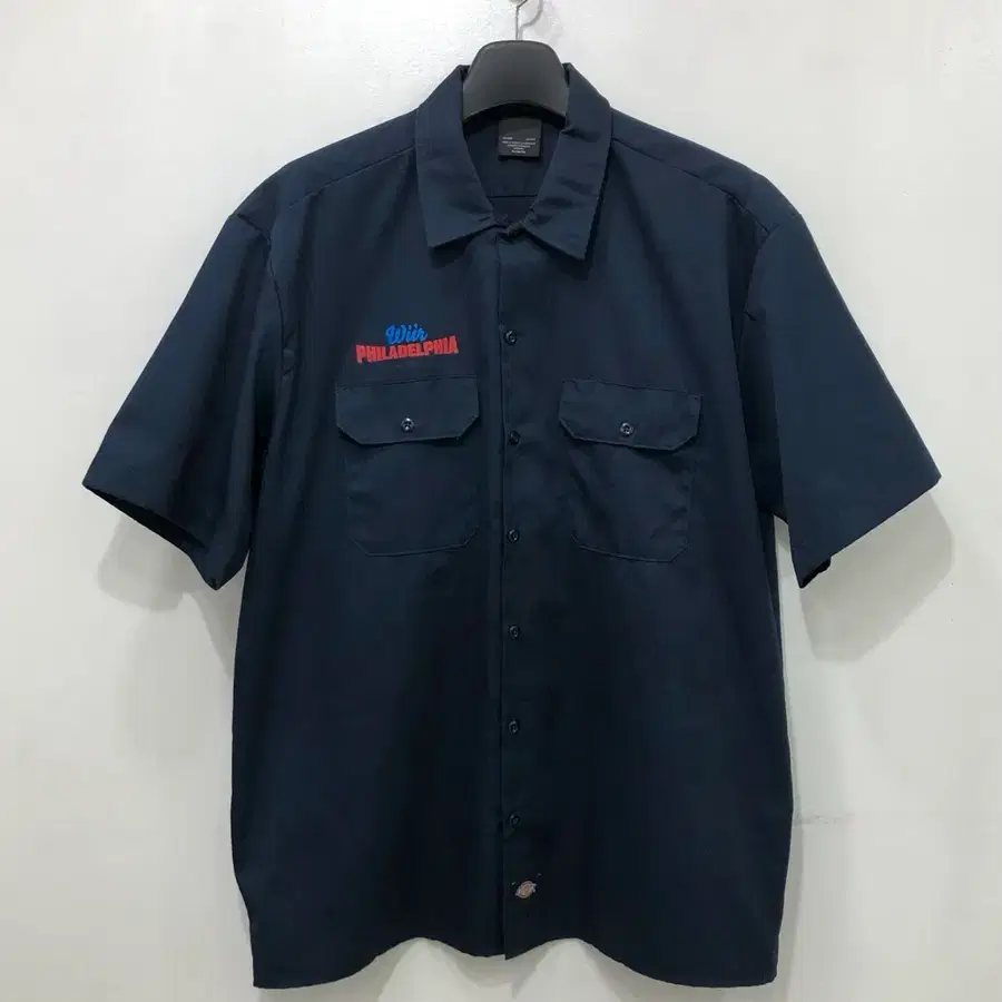 Dickies 네이비 반팔 셔츠 XL