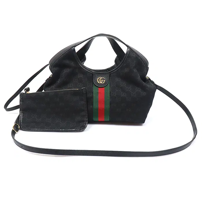 Gucci(구찌) 860845 블랙 GG 캔버스 질리오 스몰 토트 2WAY MUJ54219GU