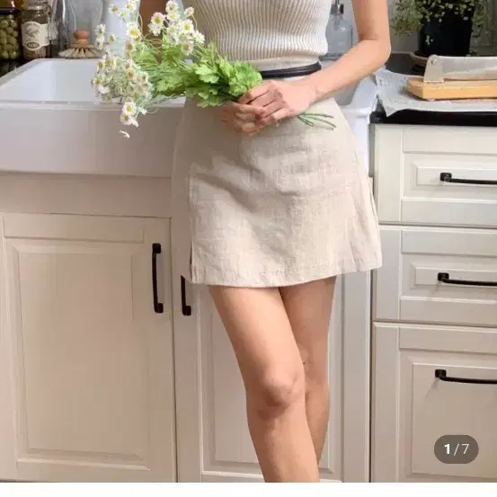 이프유 메르 린넨 킵 브이니트 베이지