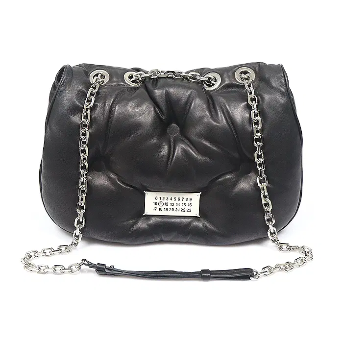Maison Margiela(메종마르지엘라) S56WG0169 블랙 나파 글램 슬램 플랩 체인 숄더백 MUJ57899ETC
