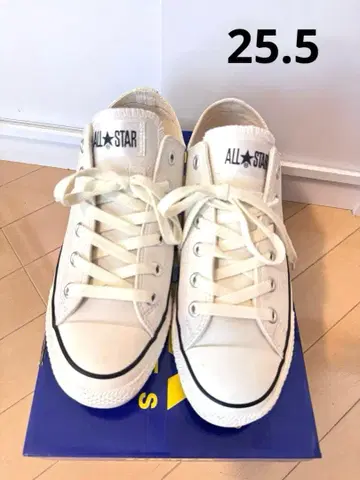 컨버스 올스타 화이트 가죽 로우컷