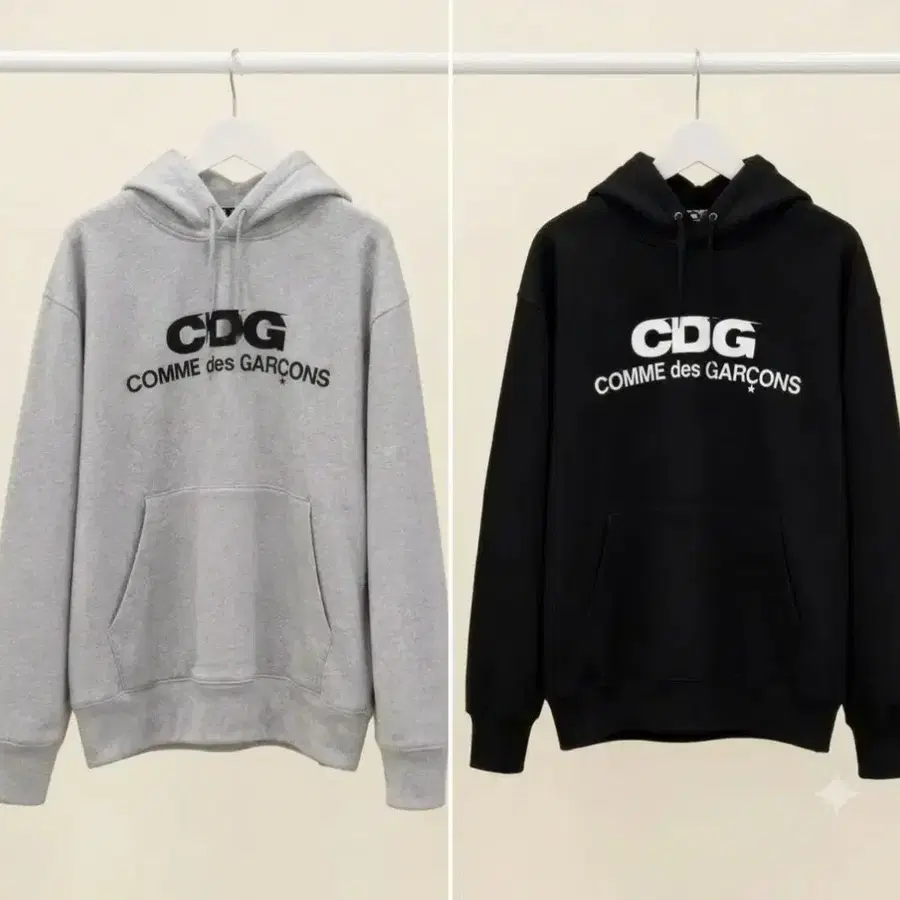 CDG 꼼데가르송 로고 후드티