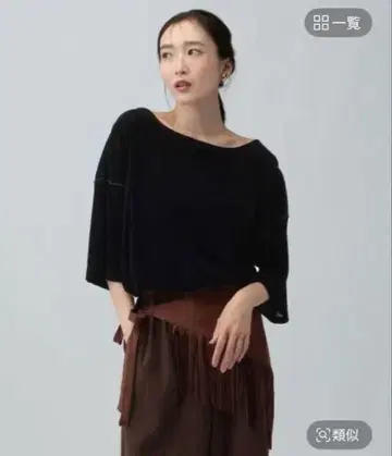 LEPSIM 시어 벨로아 2WAY 6분 소매 풀오버
