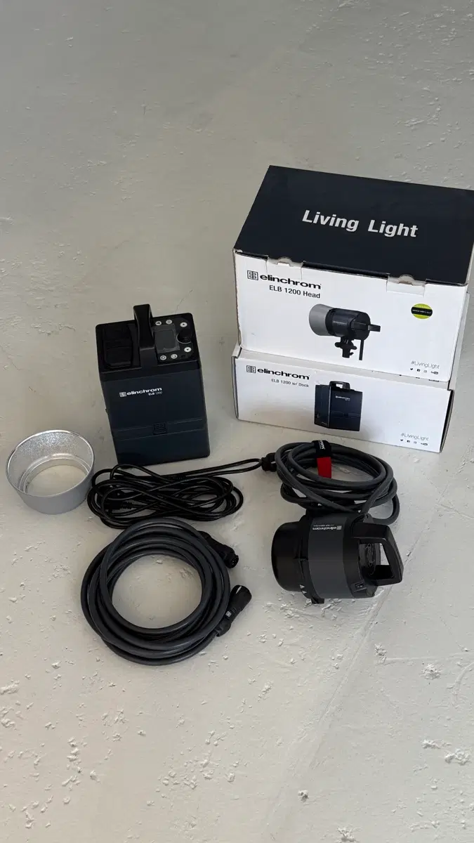 엘린크롬 elb1200 dock+5m연장케이블+hi sync head