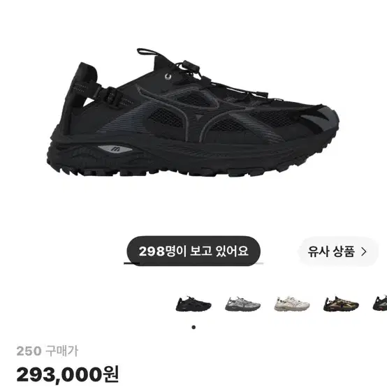 미즈노 레이서 트레일 SE 블랙 250