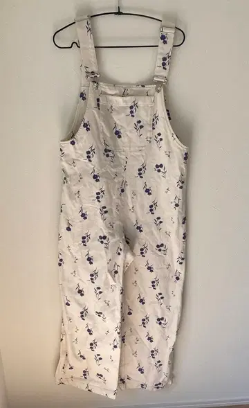 ZARA 꽃무늬 살로펫 오버롤 화이트