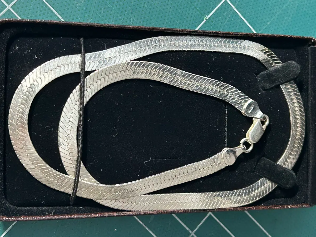 노하우 5mm 실버 은목걸이 40cm