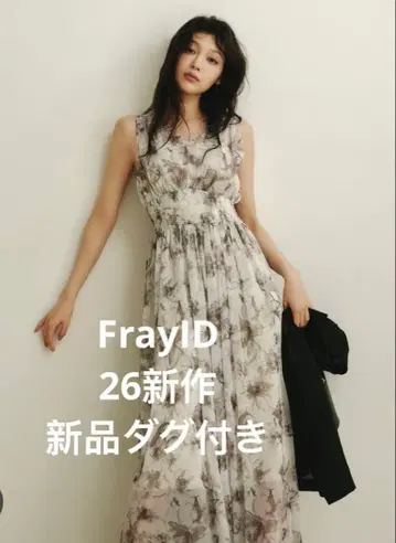 FRAY I.D (프레이 아이디) 셔링 플라워 프린트 원피스