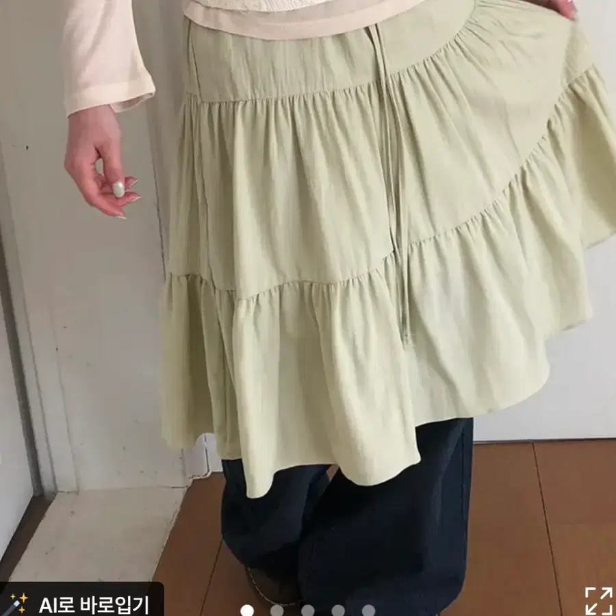원더원더 나린 캉캉 미디 스커트