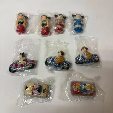 철완 아톰 양철 피규어 메이지 제과 9개 세트