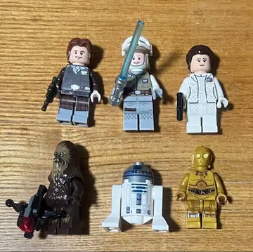 레고 스타 워즈 미니 피규어 레이아 루크 한 츄이 R2-D2 C-3PO