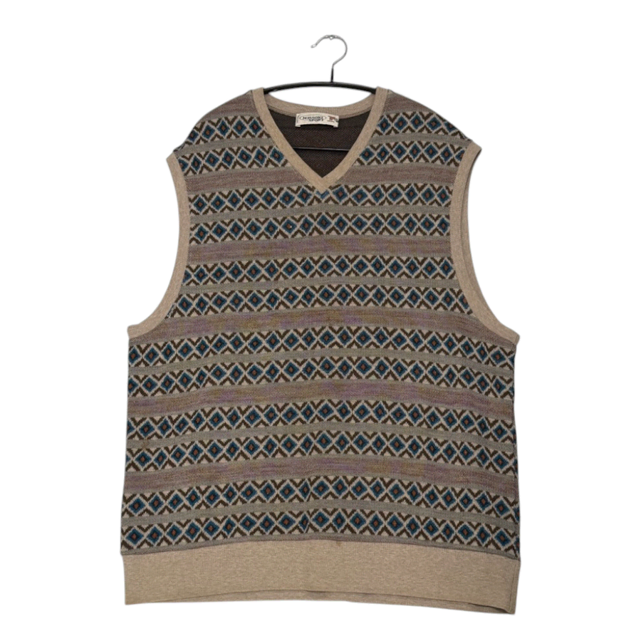 미쏘니 스포츠 Missoni Sport 에스닉 패턴 브이넥 니트 조끼 L