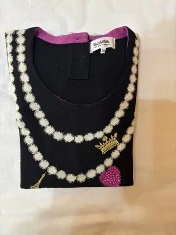 SONIA BY SONIA RYKIEL 니트 펄 패턴 블랙 38