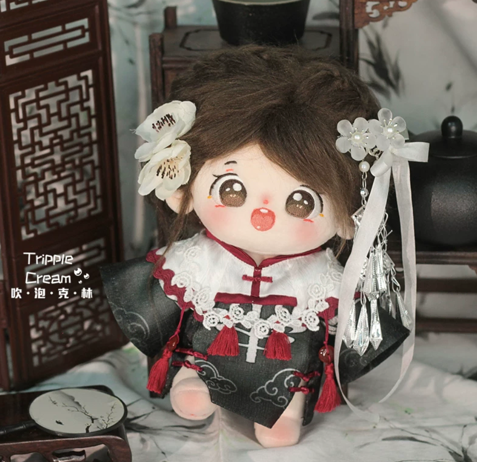 20cm 인형옷 동백꽃 치파오