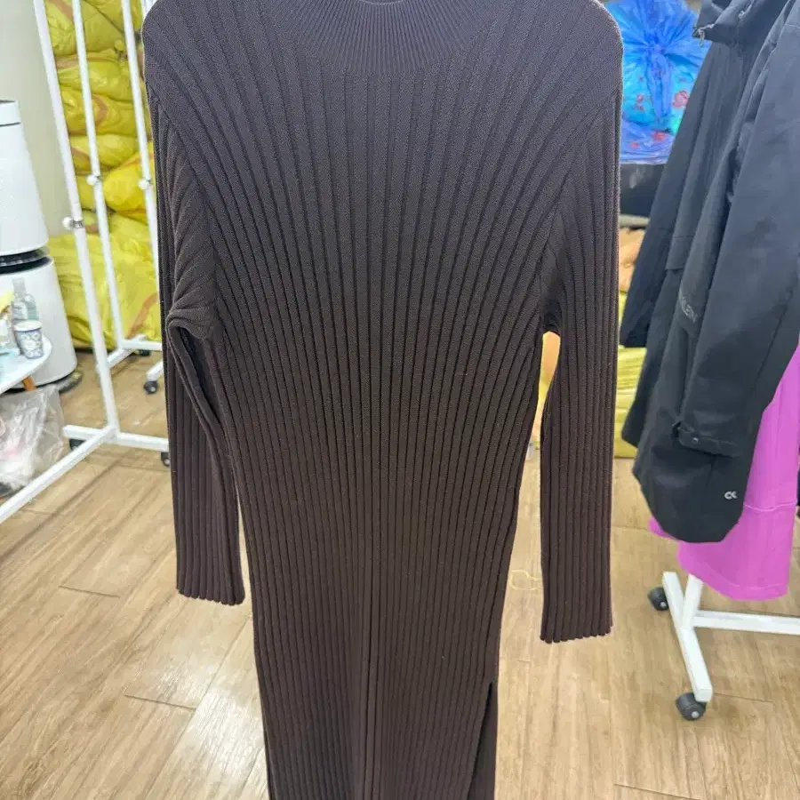 겐조 골지 니트 원피스 S 브라운