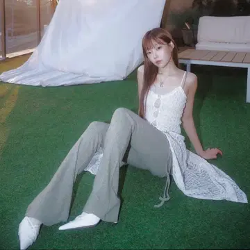 셔링 스커트 부츠컷 팬츠