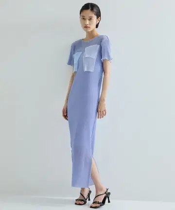 [ 가격 인하 중 ] 별주 SHEER LAYERED SHORT SLEEVE DRESS