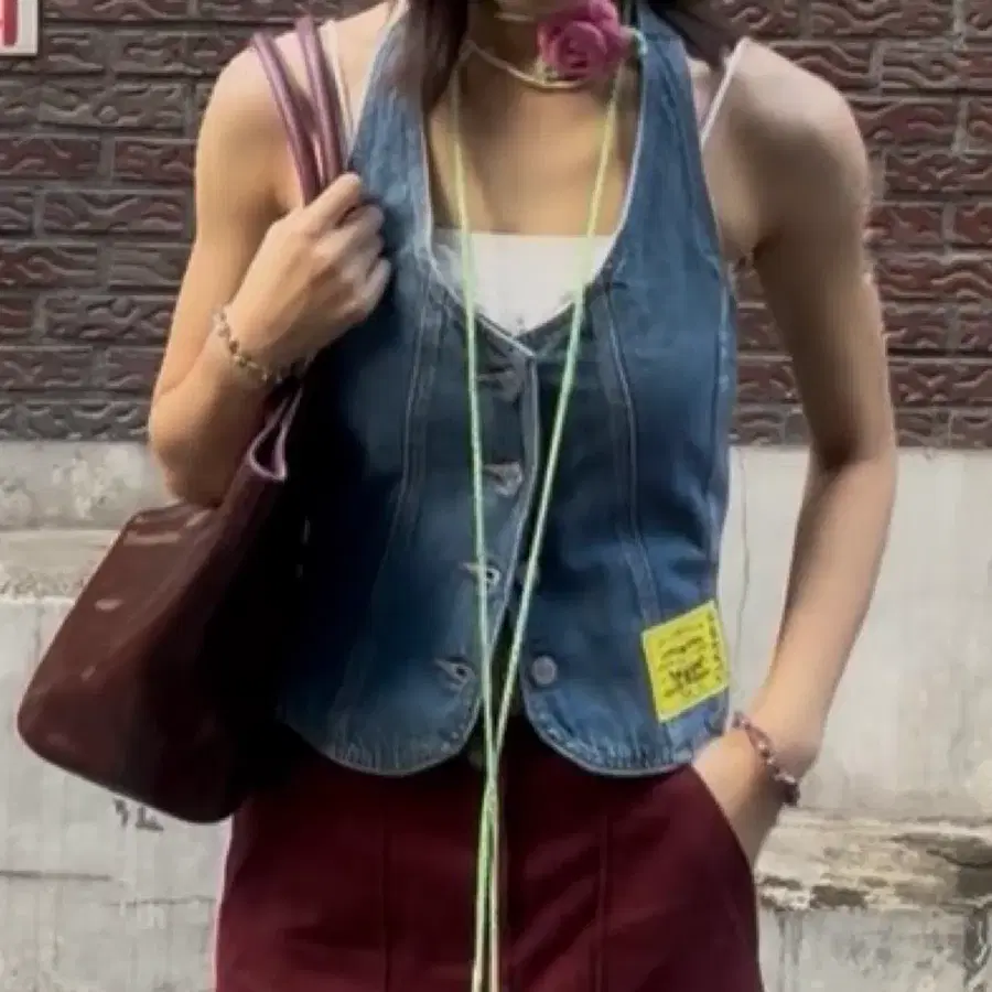 사이즈M) Levis X Ganni 리바이스 x 가니 콜라보 데님 베스트