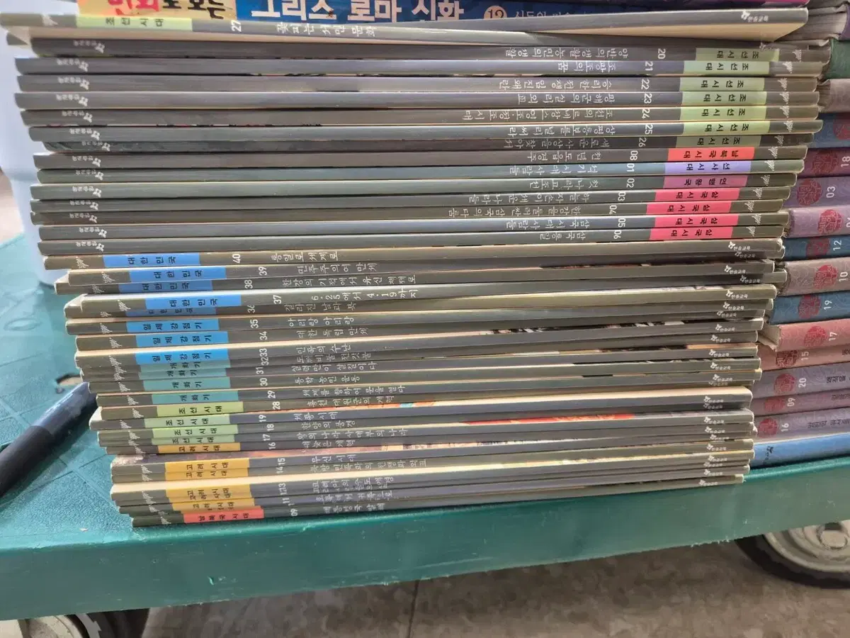 역사와의 즐거운 만남 테마한국사 한솔교육 40권 (페이퍼북) 세트 어린이책 중고책
