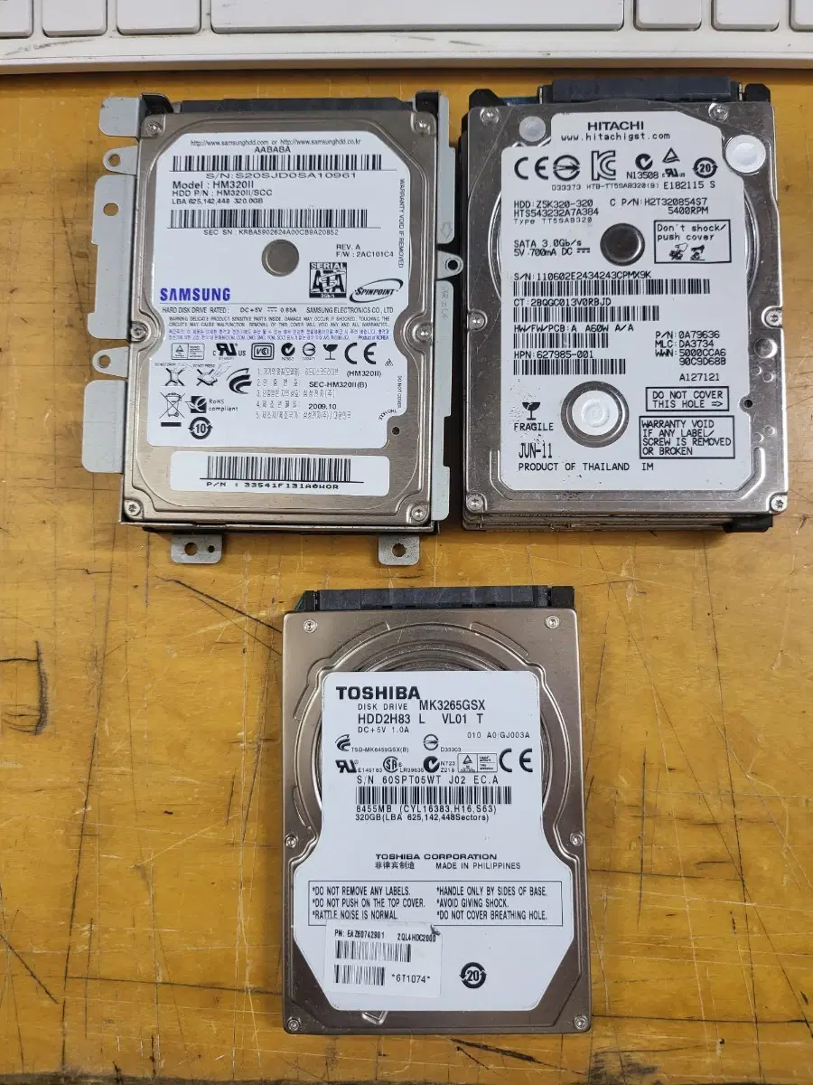 노트북 하드 320GB 2.5인치 HDD 320g 0026082402