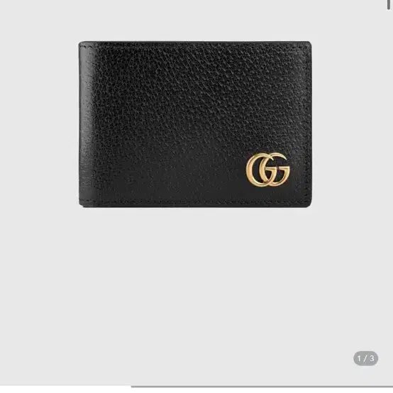 구찌 GG 마몽 레더 반지갑 블랙