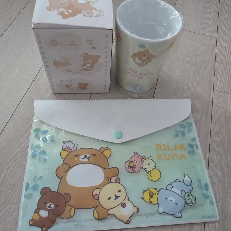 일괄)리락쿠마 쿠지 컵 파우치